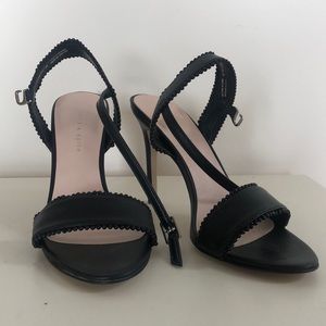 charles and keith black beaded heels